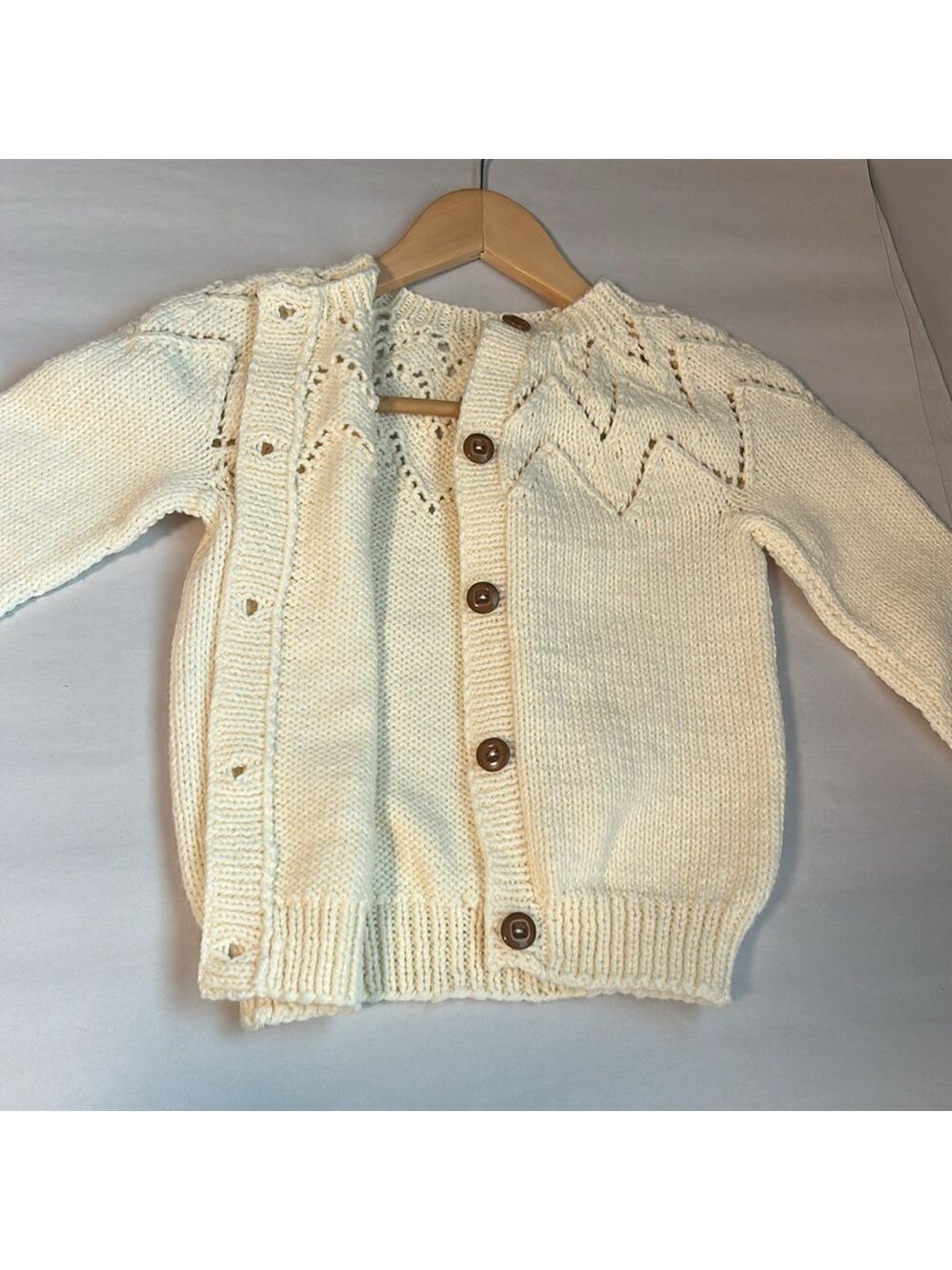 Handmade Children’s Fisherman Chunky Knit Coastal Cardigan Sweater - Picture 6 of 11